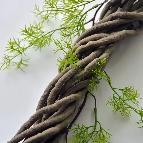Artificial Ivy Vine Plants 39.37 Inches Pvc Fake Rattan Climbing Pets Wigwam Rainforest Landscape DI