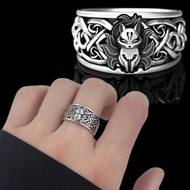 1pc  Retro Viking Nine-tailed Fox Ring For Man Women Unisex, Opening Adjustable Size, Copper Materia