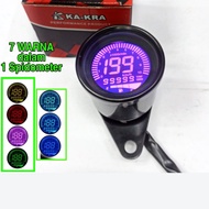 SPEEDOMETER DIGITAL BULAT KECIL UNTUK MOTOR CUSTOM HASIL AKURAT DAN PNP