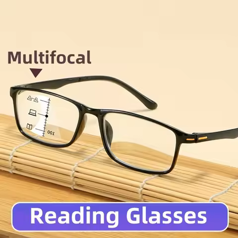 Far Near Dual Use Reading Glasses Progressive Multifocus Anti Blue Light Eyewear Zoom Eye Protection