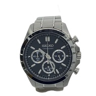 SEIKO Men's Quartz Watch Analog -- BLK SLV 8T63-00D0 Direct from Japan Secondhand