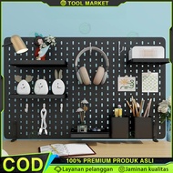 GANTUNGAN Wall Pegboard With Multifunction Hanger Pegboard Wall Shelf Board Pegboard Set Kitchen Org