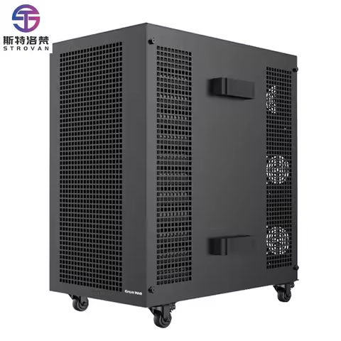 Mid Tower ATX Metal GPU Case RTX40 AI Artificial Rack Server Chassis High Performance Deep Learning
