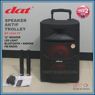 SPEAKER AKTIF PORTABLE 12 INCH DAT DT 1210 DT1210 DT-1210 FT BLUETOOTH SPEAKER TROLLEY
