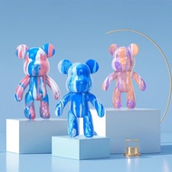 DIY Fluid Bear Sculpture Handmade White Blank Mold Doll Toy  Violent Bear Bearbrick Graffiti Paintin