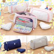 HILDAR Pencil , Large Capacity Office Stationary Supplies Pencil Box Pouch,  School Season Gift Canvas School Supplies Pencil Cases Bag