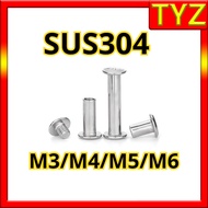 Binder Screw / Chicago Screw / Book Binding Screws(304 Stainless Steel) M3/M4/M5/M6 * L4-160mm   【TY