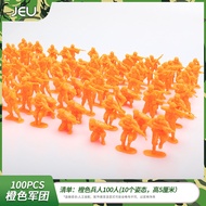 Model Askar Lima Warna JEU Angka Mini Plastik Berwarna-warni Miniatur Askar Mainan Pemandangan Meja 