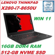 Lenovo Thinkpad X280 Core i7-8550U-8TH GEN- 16 GB RAM - 512GB NVMe SSD - INTEL UHD GRAPHIC