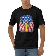 Patriotic Eagle Usa American Flag Merica Cotton T-Shirt