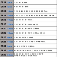 ER11 ER16 ER20 ER25 ER32 ER40 Set ER Spring Collet Chuck 0.015mm 0.008mm for CNC Milling Tool Holder