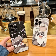 Cute Raccoon Shock-Resistant Protective Case Realme GT neo 2 3T GT2 C11 C33 XT X50 X7 Pro Phone