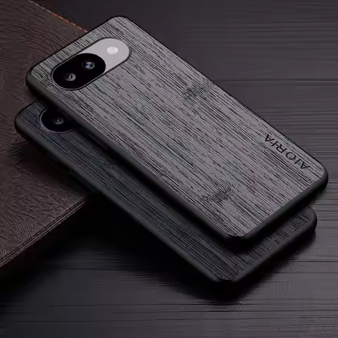 Case for Google Pixel 10a 9a 5A 5 4A 5G 4 4 XL Funda Straight Wood Grain PU Leather Phone Cover for 