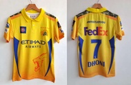 Chennai Super Kings IPL Cricket Polo Collar Jersey - Full Sublimation Craft (With Yellow-Orange Grad
