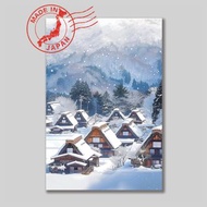 日本風景明信片・白川鄉、岐阜・日本製造・送禮、書寫、裝飾