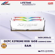 OCPC X3TREME RGB 16GB (8X2) 3200MHZ DDR4 RAM - WHITE