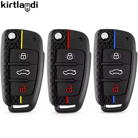Silicone Key Case Cover Shell for Audi A4 B7 A6 C6 4f 8v A3 8p A1 A3 Accessories Auto Remote Key Hol