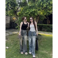 3 SIZES 45-60KG CUSTOMIZED HEIGHT] 166 SURFACE PANTS SOFT JEAN WITH ELECTRIC WAIST, 98CM LONG PANTS,