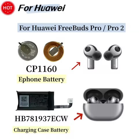 Bluetooth Earphone Battery CP1160 HB781937ECW Charging Case Battery For Huawei FreeBuds Pro / FreeBu