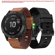 for Garmin Fenix 6/6 Pro/Fenix 5/5 Plus/Forerunner 935/945/Instinct/Quatix5 Sapphire Genuine Leather Strap Quick Fit Band