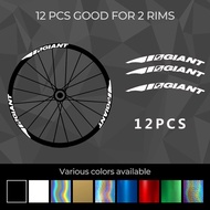 Giant Bike Rim Decals Suitable for mountain bike and road bike vinyl rim sticker decal