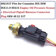 4921517 for Cummins ISX ISM ISX11.9 ISX15 Engine Oil Pressure Sensor + Electrical Pigtail Harness Co