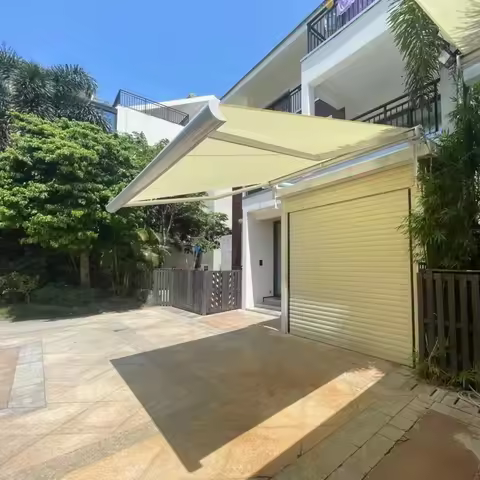 Retractable Awning Outdoor Cassette Foldable Awning Sun Shades Automatic Awning For Garden Patio Bac