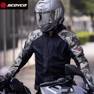 Scoyco Motorcycle Jacket Men Summer Motocross Mesh Jacket CE Certified Racing Jacket Adventure Touring Biker Clothes Breathable