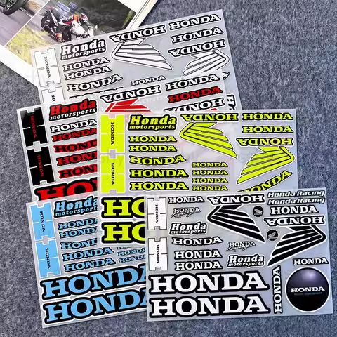 FOR HONDA HRC RACING WING Waterproof Reflective Scratch Cover Sticker Universal Decor Decal Car Moto
