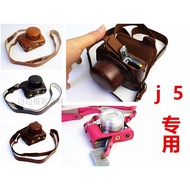 Suitable for Nikon 1 j5 Leather Case j5 Protective Case Half Set Screw Base Open Hole Replaceable