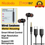 MCDODO WIRED IN-EAR VERSION EARPHONE [HP-348] [HP-349] [HP-350]