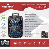 ❀▣❁New Rechargeable Portable Kingster Kst-7823 "8.5" Inches Karaoke Bluetooth Speaker With Remote/Mi