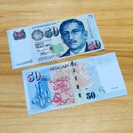 Replika Uang 50 Dolar Singapura / 50 Singapore Dollar / 50 SGD