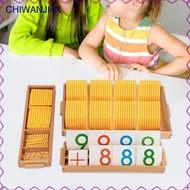 [chiwanji4x] Montessori Math Beads Materials Math Toy Decimal System Teaching Aids Math Manipulative