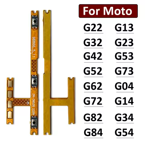 New Power On Off Volume Key Button Flex Cable For Motorola Moto G22 G32 G52 G62 G72 G82 G13 G23 G53 