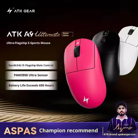 Atk Dragonfly A9 Lightweight Master Edition Paw3950 Ultimate Ergonomic Twin 8k Gaming And Esports Wi