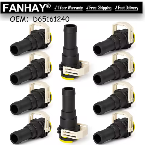 10PCS Water Hose Pipe Connector For Mazda 2 / 3 / 5 / 6 / CX-7 / CX-9 Replacement B37F61240 D6516124