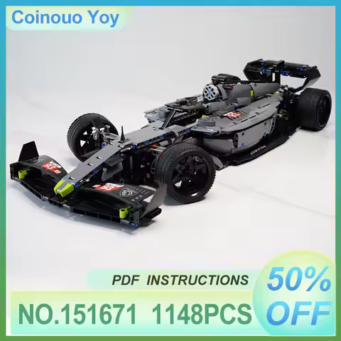 MOC High-tech 42156 PEUGEOT 9X8 alternate F1 racing car Building Blocks for Adults Educational Toys 