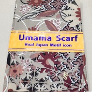VOAL OSAKA MOTIF METAL LOGO UMAMA SCARF HIJAB SEGI 4 UKURAN STANDART 110X110 KERUDUNG PERSEGI BERCOR