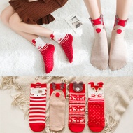 Red christmas long socks Christmas Socks Santa Claus Gift Kids Unisex Xmas Funny Socks