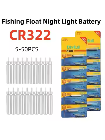 5-50PCS CR322 Luminous Battery Fishing Float Night Fishing Accessories Tackles Electronic Floats Bat