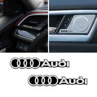 2/4 PCS Car 3D Aluminum Audio Decorate Emblem Universal Stickers Auto Accessories For Audi Sline A7 