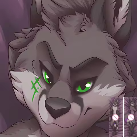 DIY Custom Anime Fluffy Furry Wolfy (LEGENDZ) Dakimakura Pillowcase Double-sided Print Hugging Beddi