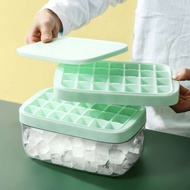 ice cube tray acuan jelly ball Kotak ais dulang ais silikon, artifak penyimpanan makanan tambahan buatan sendiri, peti sejuk beku kecil isi rumah, peti sejuk beku untuk membuat acuan kiub ais beku
