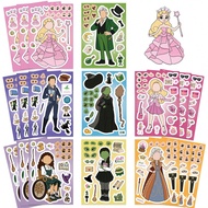 8pcs No Repetition Magic Bad Witch Creative Make A Face Graffiti Waterproof Stickers It Is Suitable