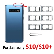 SIM Card Tray For Samsung Galaxy S10 Plus S10+ G975 G975F G973 G973F SIM Micro SD Card Chip Holder S