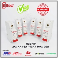 MCB Broco 1P 2A, 4A, 6A, 10A, 16A, 20A,