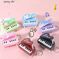 DELMER Mini Piano Key Pendant, Bear Vertical Mini Electronic Piano Keychain, Bag Pendant Cat Audible