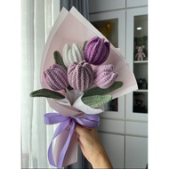 Handmade Crochet Big Tulips Flower Bouquet [Price for 1 flower only]