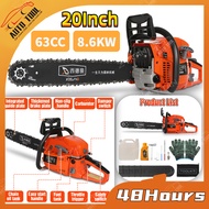 CLC ✧ 8.6KW 63CC 20" Professional Gasoline Chainsaw Powerful Heavy Duty Cordless Chain Saw Cordless Chainsaw Logging Saw